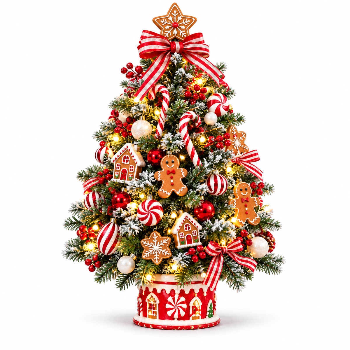 Gingerbread Candy LED Tabletop Christmas Tree